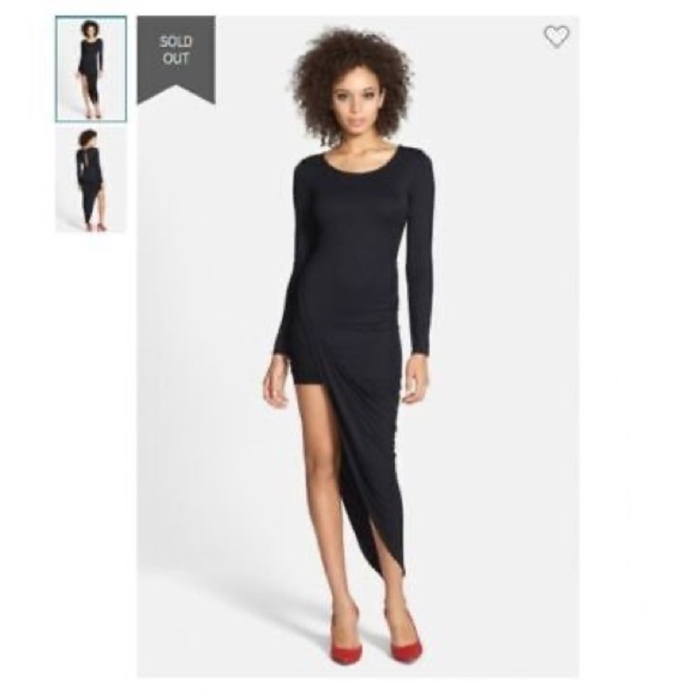 NWT ASTR Twist Wrap Asymmetrical Body-Con Dress size L